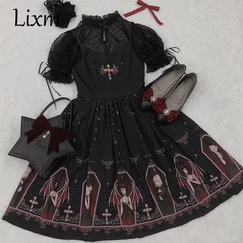 Японското Готическа Рокля Черен Цвят в стил Лолита