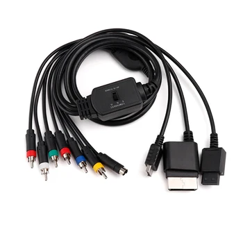 1.8 m Многокомпонентный AV кабел S-Video Кабел за PS2 / 3 за Wii игрови Аксесоари за Xbox360