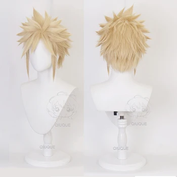 Аниме е Final Fantasy VII FF7 Cloud Strife Бельо Blond Cosplay Перука Термоустойчиви Синтетични Коса Перуки + Перука Капачка