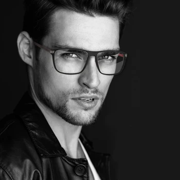 Германия, Рамки за Очила, изработени от Въглеродни Влакна с Ефект на Паметта, Мъжки Маркови Дизайнерски Спортни Модни Очила P8372, Големи Квадратни Гъвкави Очила