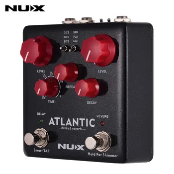 NUX Atlantic Гитарная Педала на Забавяне на Реверберация Мультиэффекты 3 Плоча Забавяне Ефект Reverb Ефект на Трептене Стерео Усилвател за Звука на Китара Аксесоари