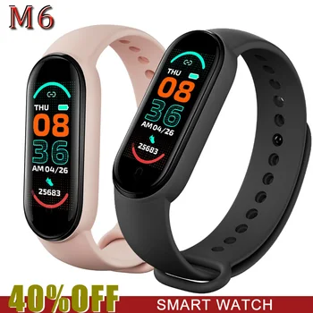 M6 Фитнес Тракер Часовници Smartwatch За Мъже, За Жени, Деца Сън Монитор на Сърдечната Честота Bluetooth Спортни Електронни Часовници за IOS и Android