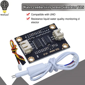 официален Проводимост на Водата Аналогов Модул Сензор TDS Тестер за Откриване на Течности М Контрол на Качеството на Водите за Arduino 3,3-5,5 В