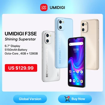 UMIDIGI F3 SE Android 11 Глобалната версия на Смартфон с 4 GB ОТ 128 GB 6,7 
