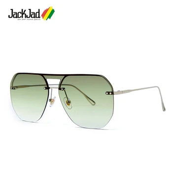 JackJad 2020 Модни Модерни Слънчеви Очила С Нитове В Стил Щит, Стръмни Два Цвята Лещи, Фирмен Дизайн, Слънчеви Очила Oculos De Sol 058