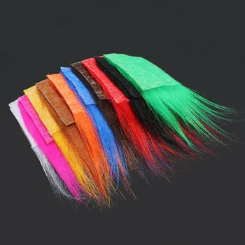 Tigofly 10 бр 8х8 см 10 Цвята Furabou Дълга Коса Занаят Кожа Синтетично Влакно Сияние Опашката Крило риболов, летят Свързващи Материали
