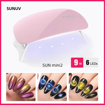SUNUV SUNmini LED UV Лампа За Нокти Преносим Мини Простор За Нокти За Пътуване USB Кабел За Зареждане 45 S/60 S Таймер