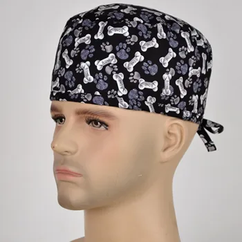 Мъжка шапка-търкане с принтом от 100% памук с завязывающейся отзад на панделка за повечето мъжки голове