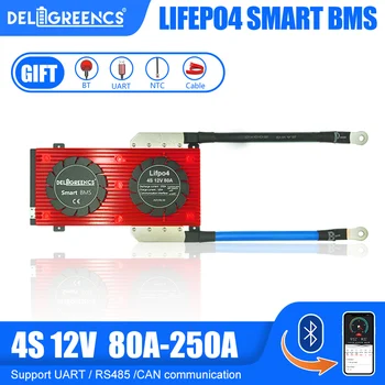 Bluetooth Smart BMS 4S 150A 200A 250A LiFePO4 Батерии BMS за акумулаторни батерии 14,6 В с Bluetooth CAN communicatio UART RS485