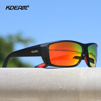 KDEAM Леки, но издръжливи слънчеви очила TR90 Мъжки с поляризация и 100% защита от uv Спортни Слънчеви очила с вентилационна система с три дупки