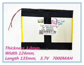 полимерна литиево-йонна батерия 30124135 3,7 7000 ма батерия с вход за CH, батерия за таблет PC, отлично качество