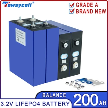 Нов 200Ah Lifepo4 Батериите 3.2 В Клас Литиево Фосфат Призматичен Елемент DIY 12 В 24 В 48 за Фотоволтаична Слънчева Колички за Голф, Акумулаторна батерия
