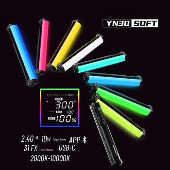 YONGNUO YN30Soft 30 Меки Клиенти Лампа RGB Цветен Лампа за Снимане на Ръчна Лампа с дистанционно Управление на приложенията за грубо видео Vlo