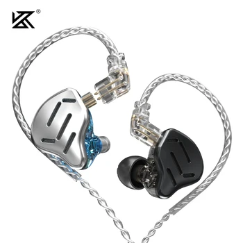 KZ ZAX 7BA + 1DD Слушалки 16 Единици HI-FI Слушалки в ушите Хибридна Технология Слушалки Шумоподавляющие Слушалки Музикална Спортни Слушалки