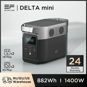 EcoFlow DELTA Mini 882Wh Преносима електрическа Централа 1400 W Слънчев Генератор Външна Мощност За Възстановяване на Дома на Къмпинг RV APP Control