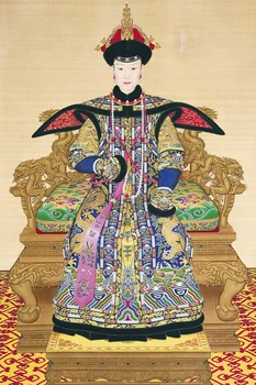 Бескаркасная картина на платно в китайски стил традиционна живопис императрица начало декор плакати Монтиране на Декоративно изкуство, начало декор