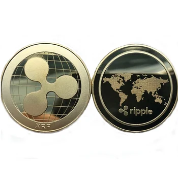 Гореща 1 БР. монета Ripple XRP CRYPTO Възпоменателна Монета Ripple XRP