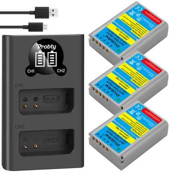 2200 mah за Olympus BLN-1 BLN1 батерии + Dual led USB зарядно устройство OM-D E-M1 E-M5 Mark II PEN-F, E-P5 EM1 EM5 PENF EP5
