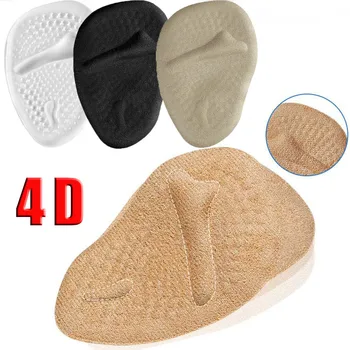 4D-Мини силиконови Гел Вложки за Подошвенного фасцита, Половин Стелки за Обувки, Дамски Предната Част на Стъпалото, Противоболевая части за крака, Високи токчета