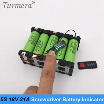 Turmera 5S 21 В 18 Индикатор Капацитет на Батерията Led Дисплей за 5S1P 5S2P 18650 Литиево Електрическа Бормашина, Отвертка Използвате