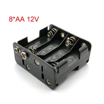 8AA 12 Батерия Клип Слот Титуляр За Съхранение на Скоростната Калъф 8 * AA Батерии С 9 Стека В Защелкивающийся Конектор