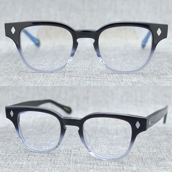 Реколта Качествени Ацетатные очила оригинално Японско качество, ръчна изработка, Чисто нов дизайн, желеобразная цветни рамки, оптични очила с нитове