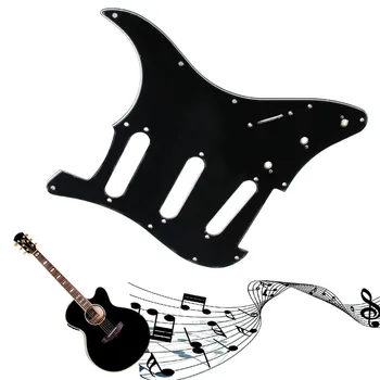 3-Слойная Тампон За електрически китари Pickguard Black Дяволът Plate За Защитно дъски Strat Stratocaster Black