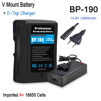 BP-190 V Определяне на Батерията + D-Tap Зарядно Устройство за Sony Broadcasting Камера HDCAM XDCAM BL-BP150 ARRI Alexa Led Видео Лампа BP Batteri