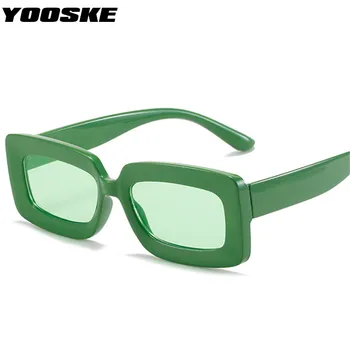 YOOSKE 2022 Нови Летни Квадратни Слънчеви Очила Дамски Маркови Плажни Слънчеви Очила В Малка Рамка Мъжки слънчеви Очила Желейного UV400 Цвят