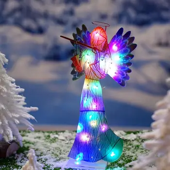 Светлинен Ангел Градинска Декорация На Коледна Украса, Подаръци Настолни Творчески Светещи Бижута