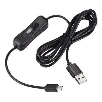 USB кабел Uxcell с превключвател за включване/ Изключване на USB куплунга, а към Micro USB-Штекерному Удлинителю 2 м Черен