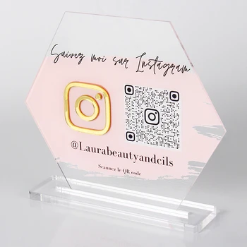 Прозрачност на Бизнес Знак за социални мрежи Instagram Знак за мен билборд От плексиглас Лого от Акрил