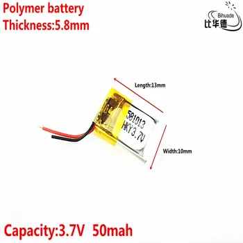 Литровата енергийна батерия Добро качество 3,7 На 50 ма 581013 Полимерна литиево-йонна /Литиево-йонна батерия