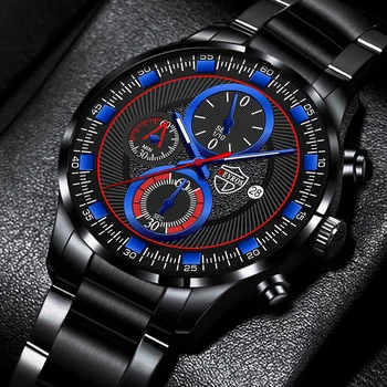Mannen Fashion Horloges Luxe Man Sport Rvs Quartz Horloge Voor Mannen Business Casual Lederen Horloge Мъжки Часовник