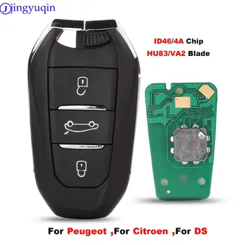 jinyuqin Smart Keyless Go Ключ Дистанционно 433 Mhz За Peugeot 308 408 508 5008 Citroen C4 C4L DS4 DS5 4A ID46 Чип 434 Mhz Бесключевой