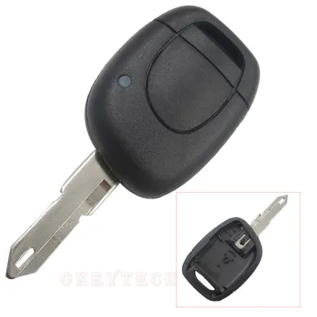 Okeytech За Renault Twingo, Clio, Kangoo Master Дистанционно Автомобилен Ключ във формата на Миди 1 Бутон с NE73 Празен Режисьорски Острието на Авто Ключ за Носене на Ключодържател