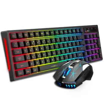 Безжичната Акумулаторна клавиш L99 2,4 G и набор на мишката с цветна игра RGB клавиатура със задно осветление