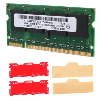 Ram за лаптоп DDR2 4gb + Охлаждащ Жилетка 800mhz PC2 6400 sodimm памет 2RX8 200 Контакти за лаптоп памет Intel AMD