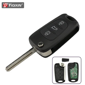 YIQIXIN 3 Бутона Flip-Сгъваем Дистанционно управление Автоматичен Ключ За Hyundai I30, IX35 ELANTRA Tucson SONATA NF 433 Mhz ASK ID46 Чип