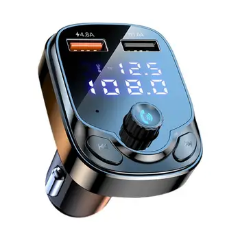4.8 A Двойно USB Зарядно Устройство Безжична Bluetooth 5,0 FM Трансмитер Авто Радиомодулятор MP3-Плейър Бързо Зарядно Устройство Адаптер За Кола