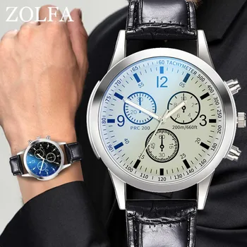 Гледа човек първоначално три очи часовници Кварцови часовници синьо стъкло пояс часовници erkek Col Саати שעונים לגבר מותגים Подарък на Мъж