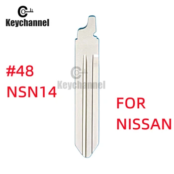 Keychannel 10 бр./лот Оригиналната Подмяна на Метална Празно Неразрезного Флип Дистанционно на Ключа на Колата # 48 За Nissan Original 2014 Remote blade