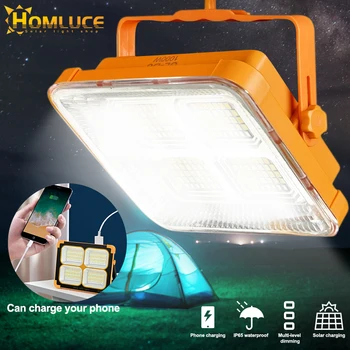 Висока Мощност на Слънчевата зареждане LED Лампа за Къмпинг открит Палатка Светлини с Магнит Силна Светлина Водоустойчив Работен Ремонт Осветление
