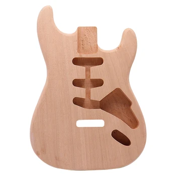 едно парче дървен корпус електрически китари ST okoume дървен корпус на китара, недовършена корпус на китара САМ корпус електрически китари част на корпуса