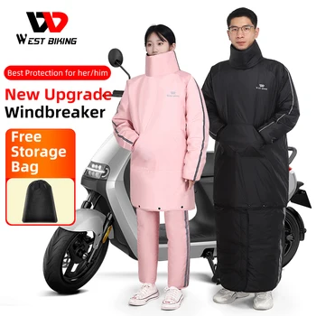 WEST BIKING Зимата Ветрозащитное Кормило Облекло на Жените и Мъжете Мотоциклет Електрически Скутер Ветрозащитный Топлинна Калъф За Коляното Топло За Краката